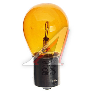 Изображение 2, 1987302812 Лампа 12V PY21W BAU15s желтая Pure Light BOSCH