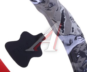 Изображение 3, S01102558 Оплетка руля (XXXL) 47-49см черная натуральная кожа SKYWAY