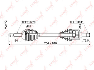 Изображение 1, CD1050A ШРУС наружный FORD Tansit (07-) левый комплект LYNX