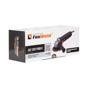 Машина углошлифовальная 1400Вт 125мм 2000-9000об/мин. FOXWELD, 8100,
                                                          фото 9 Изображение 9, AG 125/1500 E Машина углошлифовальная 1400Вт 125мм 2000-9000об/мин. FOXWELD