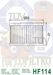 Изображение 2, HF114 Фильтр масляный мото HONDA HIFLO FILTRO