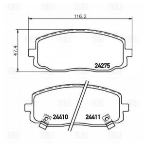 Изображение 2, PF4245 Колодки тормозные HYUNDAI i10 KIA Picanto (04-) передние (4шт.) TRIALLI