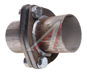 Изображение 1, 60FGP3 Фланец трубы глушителя d=60мм (прокладка, комплект крепежа, патрубки) треугольный TRANSMASTER