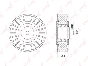 Изображение 1, PB7036 Ролик ГРМ VW T4 (96-06) обводной LYNX