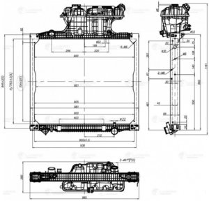 Изображение 3, LRc1283 Радиатор MAN TGA (00-) охлаждения двигателя LUZAR