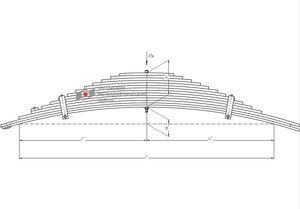 Изображение 1, 8378-2912012-02 Рессора МАЗ полуприцепа (14 листов) L=1654мм ЧМЗ
