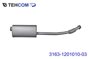 Изображение 1, 3163-1201010-03 Глушитель УАЗ-3163 дв.ЗМЗ-409 ЕВРО-4 с гофрой ТЕХКОМ