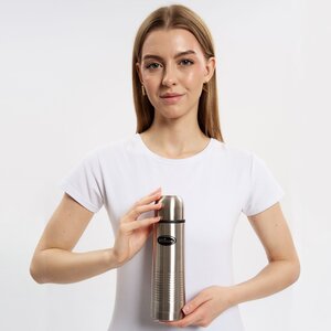 Изображение 5, NB-500 B Термос 0.5л узкая горловина,  в чехле сталь BIOSTAL