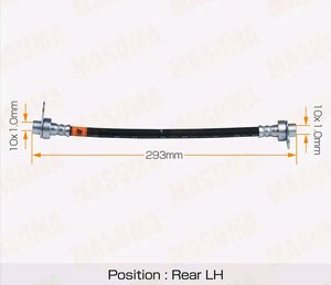 Изображение 2, BH-589-2 Шланг тормозной MITSUBISHI Lancer (08-) задний левый MASUMA
