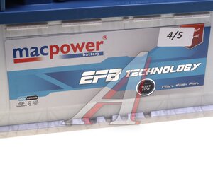 Изображение 5, 6СТ84(0) MF56219 Аккумулятор MACPOWER EFB 84А/ч обратная полярность