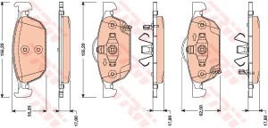 Изображение 2, GDB3476 Колодки тормозные HONDA Accord 9 (2.0/2.4) (MКПП) (08-) передние (4шт.) TRW