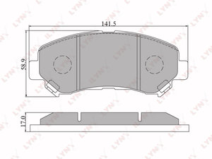 Изображение 1, BD5711 Колодки тормозные NISSAN Qashqai, X-Trail передние (4шт.) LYNX