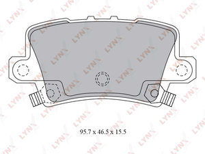 Изображение 1, BD3432 Колодки тормозные HONDA Civic (07-) задние (4шт.) LYNX