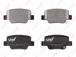Изображение 2, BD7601 Колодки тормозные TOYOTA Verso (09-) задние (4шт.) LYNX