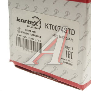 Изображение 3, KT0074STD Колодки тормозные KIA Sorento Prime (15-) передние (4шт.) KORTEX