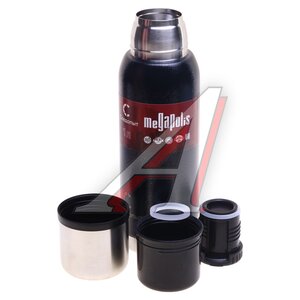 Изображение 3, PF-TM-21 Термос 1.0л широкая горловина,  сталь,  черный Megapolis СЛЕДОПЫТ