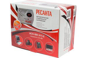 Изображение 19, РЕСАНТА АСН-500Н/1-Ц Стабилизатор напряжения однофазный цифровой 0.5кВт, 220В+/-8%,  КПД-97% настенный РЕСАНТА