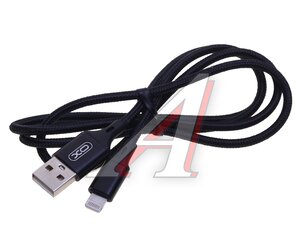 Изображение 1, NB143 Black Кабель iPhone (5-) 2.4A 1м черный XO