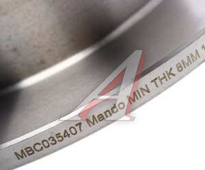 Изображение 4, MBC035407 Диск тормозной VW Golf, Passat (91-97) задний (1шт.) MANDO