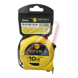 Изображение 1, ER-04110 Рулетка 10м 20мм пластиковый корпус с фиксатором ЭВРИКА