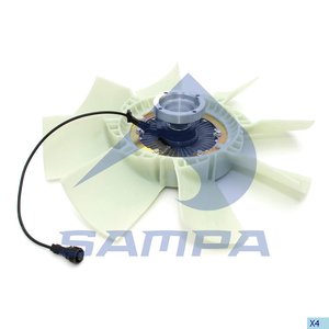 Изображение 1, 032.108-01 Вискомуфта VOLVO FM12 (98-) привода вентилятора (с крыльчаткой) SAMPA