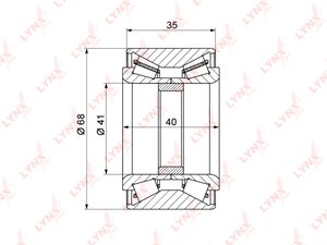 Изображение 2, WB1513 Подшипник ступицы SUZUKI Vitara (04-05) задней LYNX