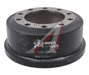 Изображение 1, 350-32-039 Барабан тормозной КАМАЗ-4310 MEGAPOWER