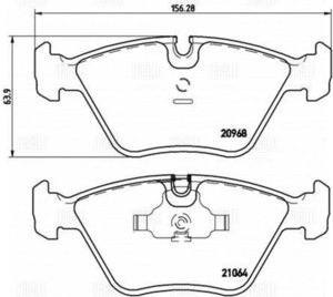 Изображение 4, PF4070 Колодки тормозные BMW E34, E32 передние (4шт.) TRIALLI