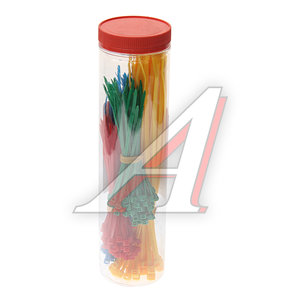 Изображение 2, 07-7201 Хомут-стяжкa 100, 150, 200х2.5 нейлон цветной тубус набор 200шт. (цена за упаковку) REXANT