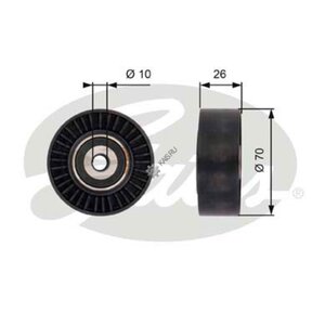 Изображение 2, T36393 Ролик приводного ремня LAND ROVER Freelander 2 (06-) натяжителя GATES