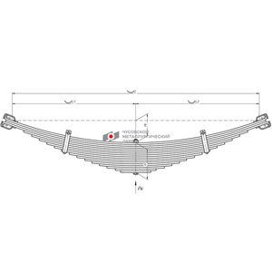 Изображение 1, 251-2902012-02 Рессора КРАЗ-251 передняя (17 листов) L=1488мм ЧМЗ