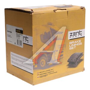 Изображение 3, Z10736 Накладка тормозной колодки MAN (410х223) стандарт (8шт.) ZENTPARTS