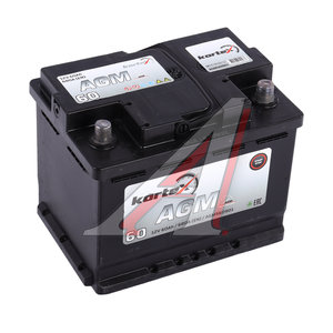 Изображение 1, 6СТ60(0) AGM560901 Аккумулятор KORTEX AGM 60А/ч обратная полярность