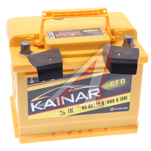 Изображение 2, 6СТ62(0) Аккумулятор KAINAR EFB 62А/ч обратная полярность
