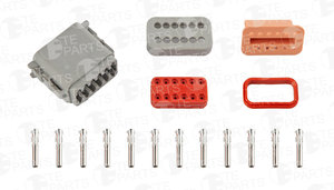 Изображение 1, 7802128 Разъем SCANIA, VOLVO 12-и контактный прямоугольный TE PARTS