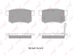 Изображение 1, BD3401 Колодки тормозные HONDA Civic (05-) задние (4шт.) LYNX