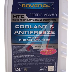 Изображение 3, 1410120-150-01-999 Антифриз синий Concentrate 1.5л HTC Protect MB 325.0 RAVENOL