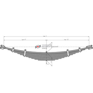 Изображение 2, 53-2912012-03 Рессора ГАЗ-3307, 3309, ГАЗон Next задняя (13 листов) L=1600мм ЧМЗ