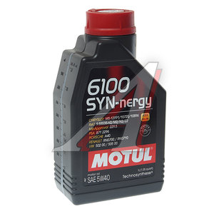 Изображение 1, 111689 Масло моторное 6100 SYNERGIE 5W40 п/синт.1л MOTUL