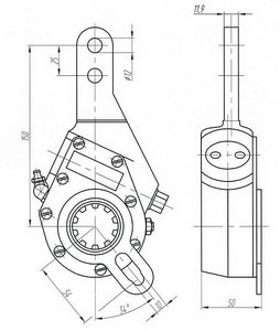 Изображение 4, 64221-3501236 Рычаг тормоза регулировочный МАЗ широкий шлиц ТАИМ