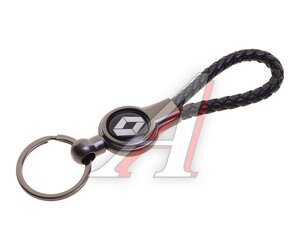 Изображение 1, BKP 018 Брелок "RENAULT" металл,  кожа,  логотип на подвеске,  черный MASHINOKOM