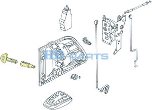 Изображение 3, 318106 Личинка SCANIA 4 series замка двери с ключами (2шт.) HD-PARTS