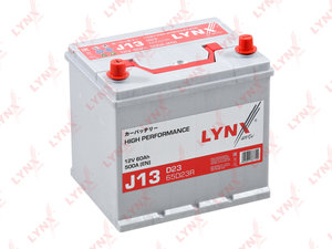 Изображение 1, 6СТ60(1) 65D23R Аккумулятор LYNX 60А/ч