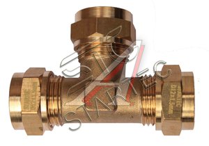 Изображение 1, INF.11.CUT12 Соединитель трубки ПВХ, полиамид d=12х1.5мм тройник разборный латунь STARTEC