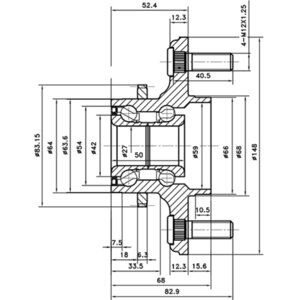 Изображение 3, Z89107R Ступица NISSAN Almera (B10RS) (06-) задняя ZIKMAR