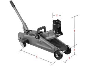 Изображение 9, GTE-TH23003 Домкрат подкатной 3т 192-533мм GTE