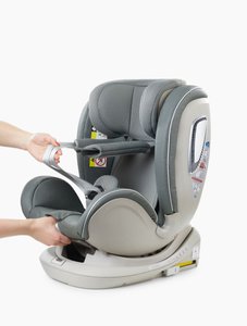 Изображение 14, 4690624042225 Автокресло детское 0-36кг (0+I-ll-IlI) 0-12лет dark green I-UNIX Isofix с боков.доп.защит.HAPPY BABY