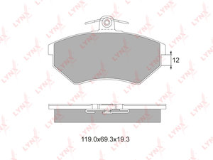 Изображение 1, BD1205 Колодки тормозные VW Passat B5 AUDI A4 передние (4шт.) LYNX