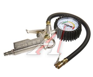 Изображение 1, LG-94811 Пистолет для подкачки шин с манометром 75мм 16Bar шланг 365мм LIGE