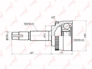 Изображение 2, CO-5724A ШРУС наружный NISSAN Almera (95-00) комплект LYNX
